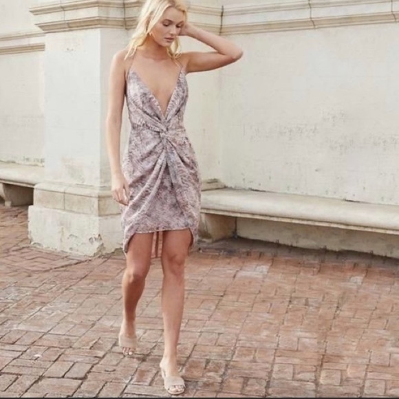 THE JETSET DIARIES BASILISK SNAKE PRINT MINI DRESS - Picture 2 of 12